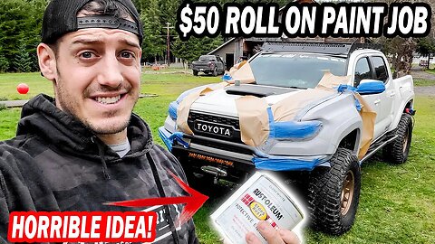 $50 Paint Job on $50,000 Toyota Tacoma. Roll on Rustoleum Professional results?