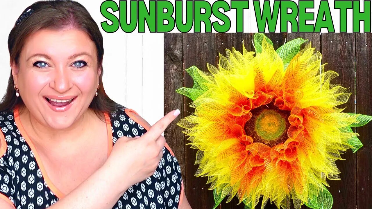 SUNFLOWER WREATH using SUNBURST METHOD Fall Autumn DIY