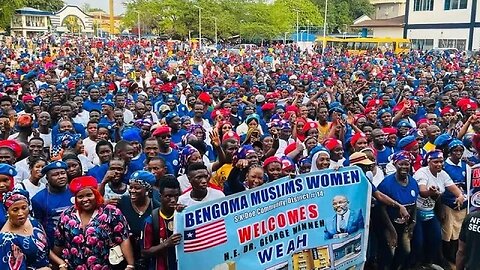 President George Weah attends welcome back program at CDC Headquarters.