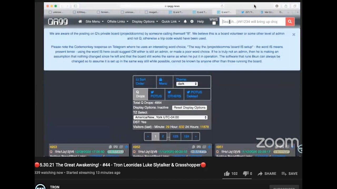 New Q drop??, Scavino, Pompeo Comms 5-30-21 The Great Awakening ep44 Tron, Leo, Luke, Grasshopper