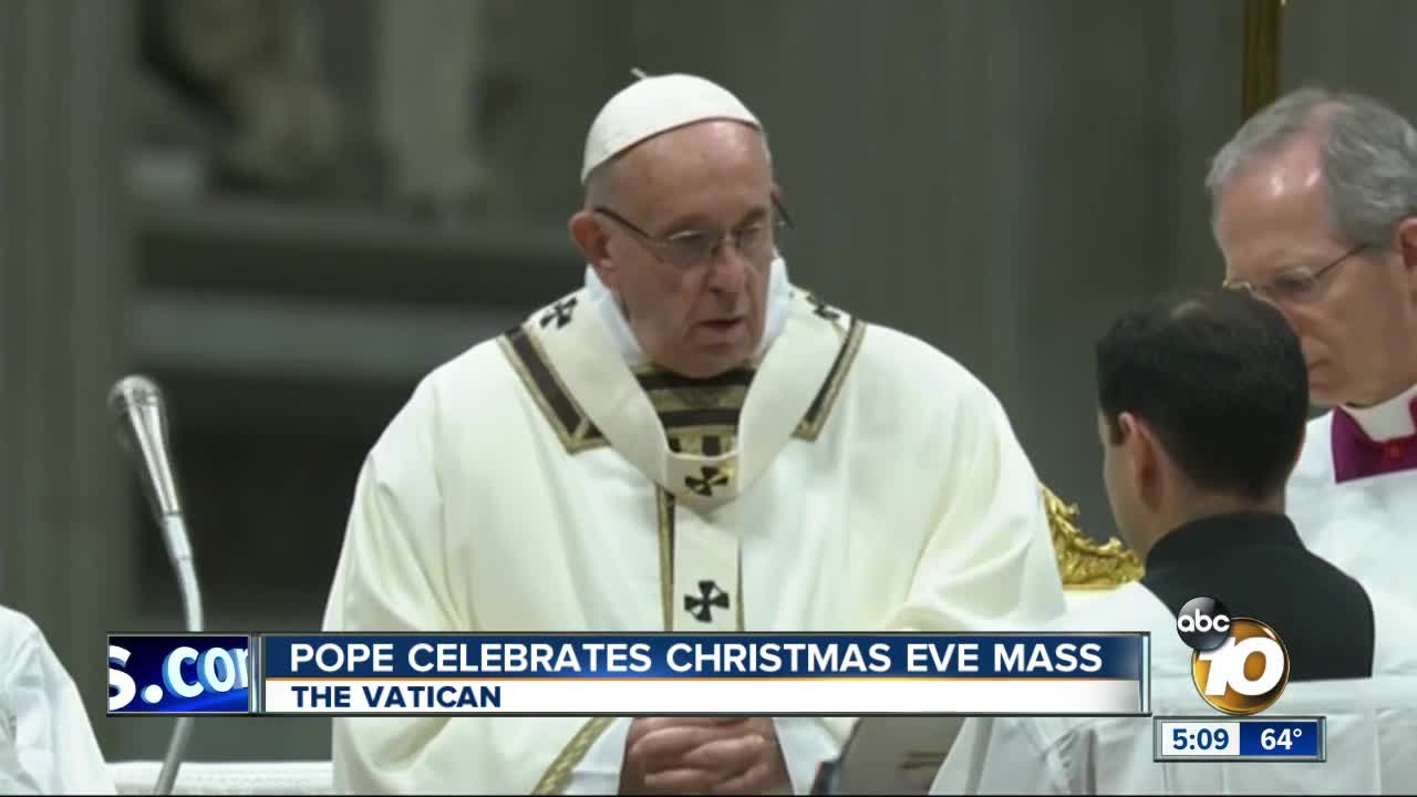 Pope Francis holds Christmas Eve mass