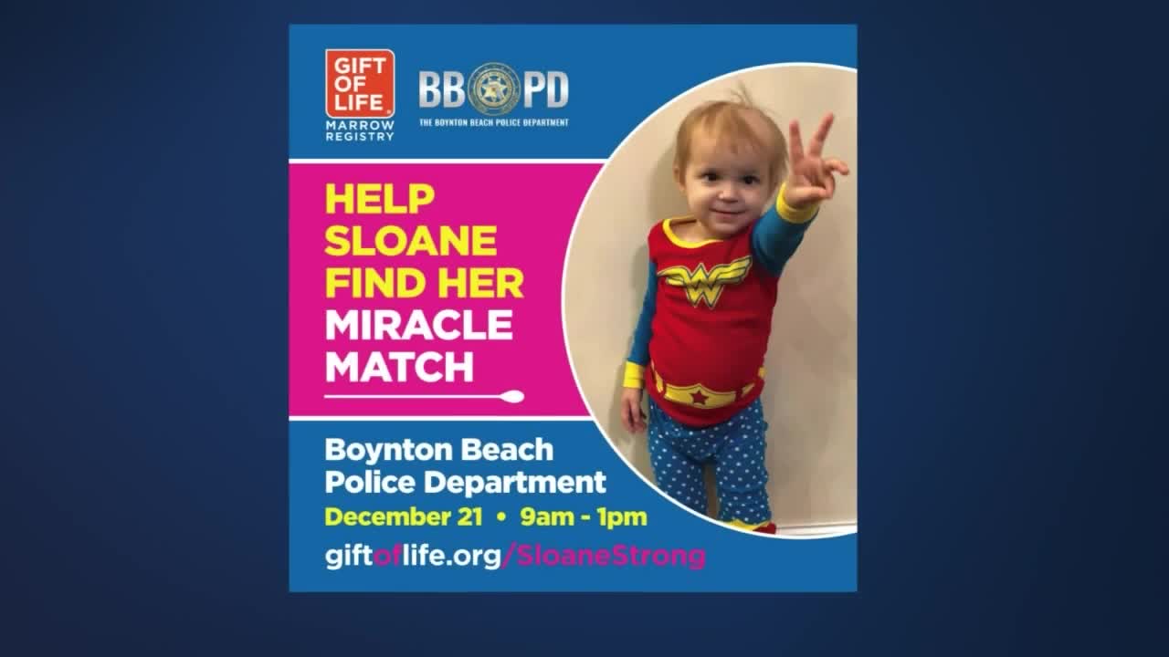 Boynton Beach police holding bone marrow registry drive for girl fighting cancer