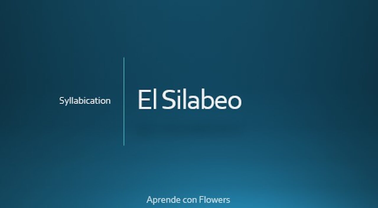Syllables in Spanish