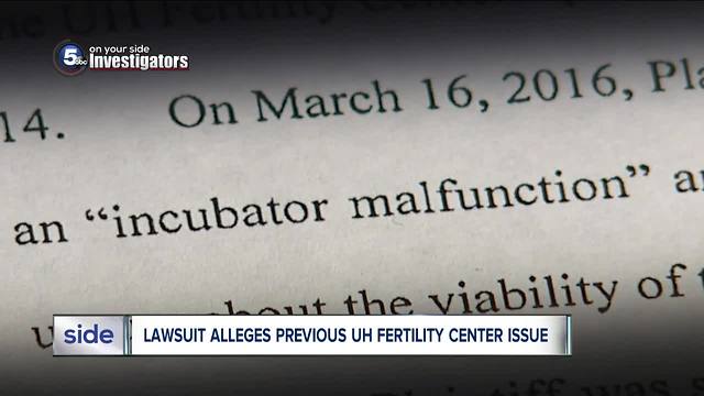 Lawsuit: Previous failure at UH Fertility Center