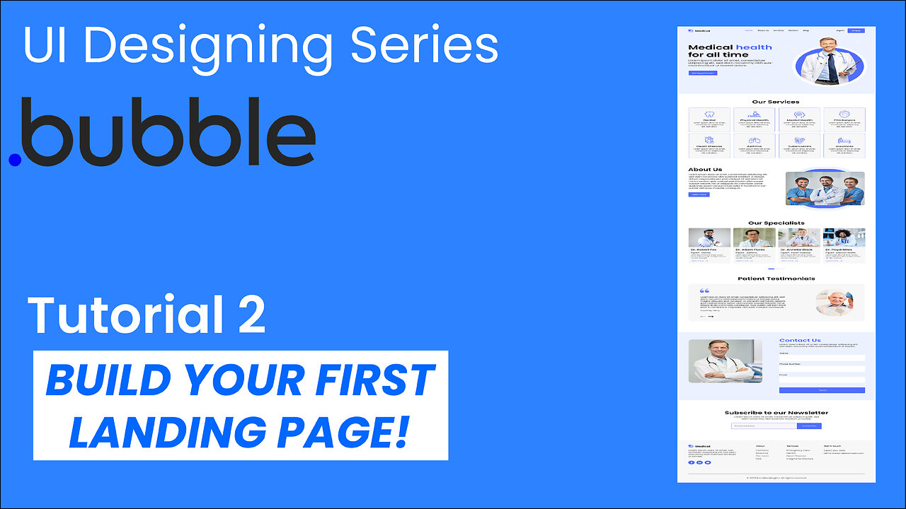 Bubble.io Tutorial 2 | New Responsive Engine | UI Designing Series | NoCode Platform