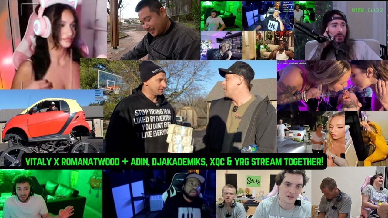 VITALY X ROMANATWOOD+ ADIN, XQC, YRG & DJAKADEMIKS STREAM #vitaly #xqc #adin #yrgaming #djakademiks