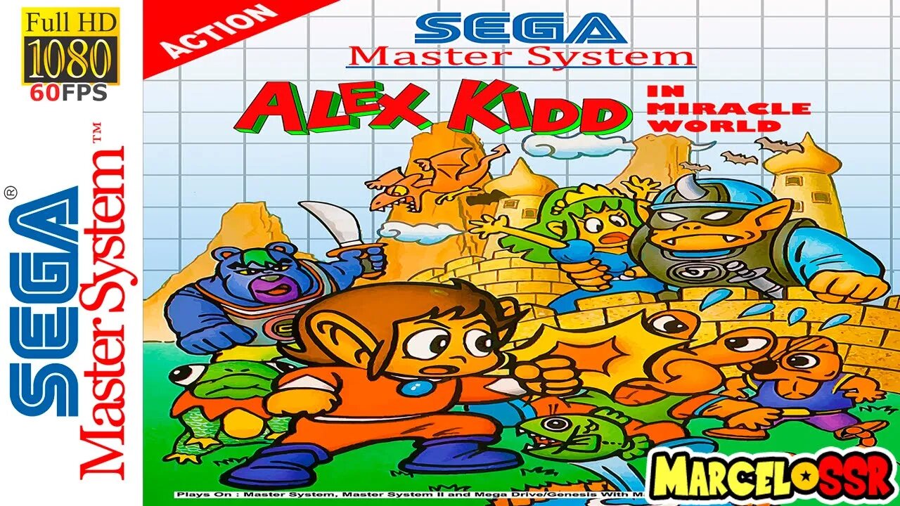 Alex Kidd in Miracle World (Master System) (Gameplay) (Playthrough)