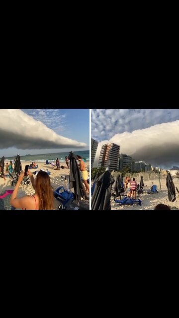 Crazy Cloud Formation Over Beach In Rio De Janeiro