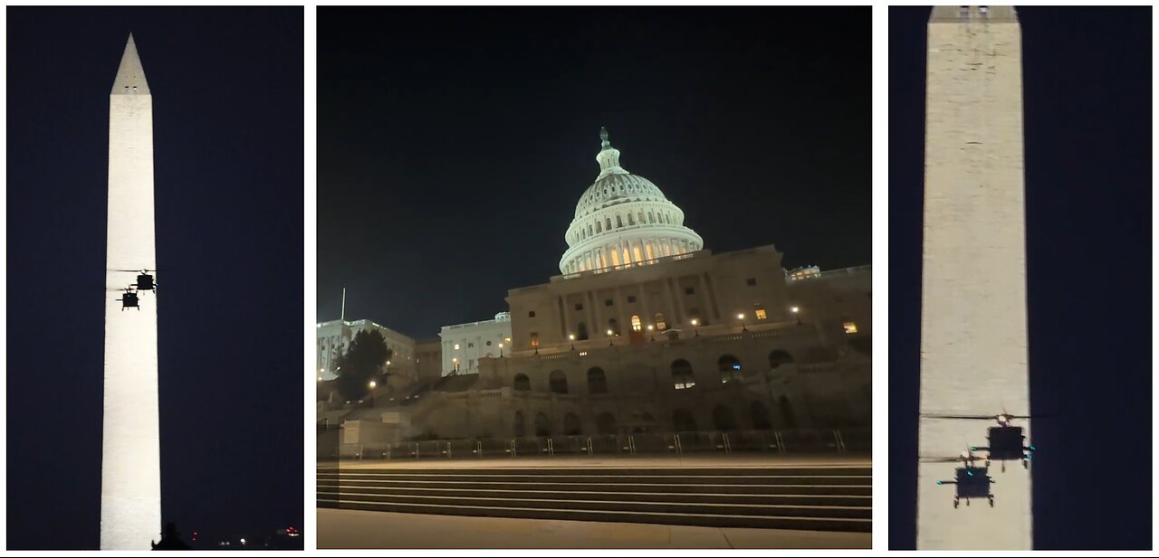 Black Hawk Military Helicopters Over the Capitol Last Night ~ Training Exercise