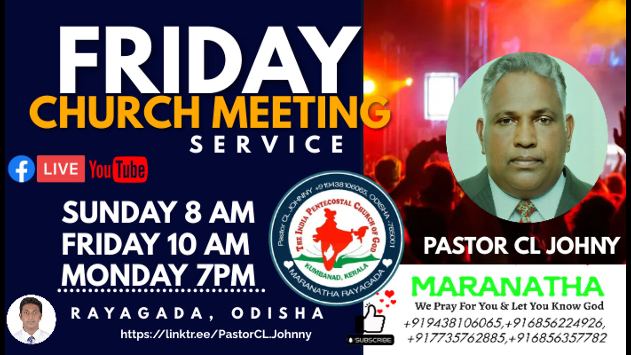Bible Sermon by Pastor CL Johny,16 September 2022