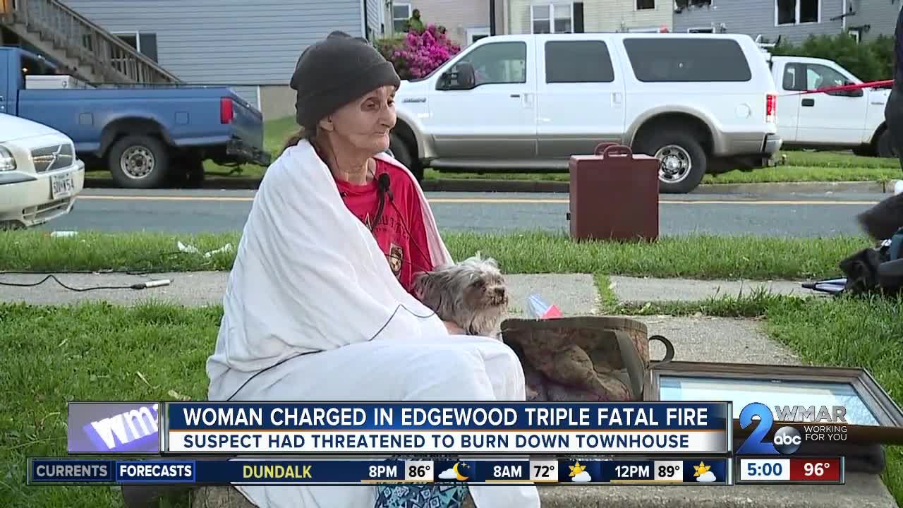 Woman charged in Edgewood triple fatal fire