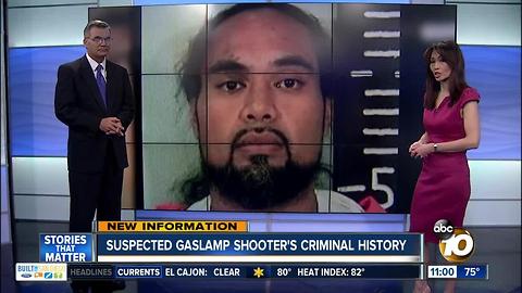 Suspected Gaslamp shooter has criminal history