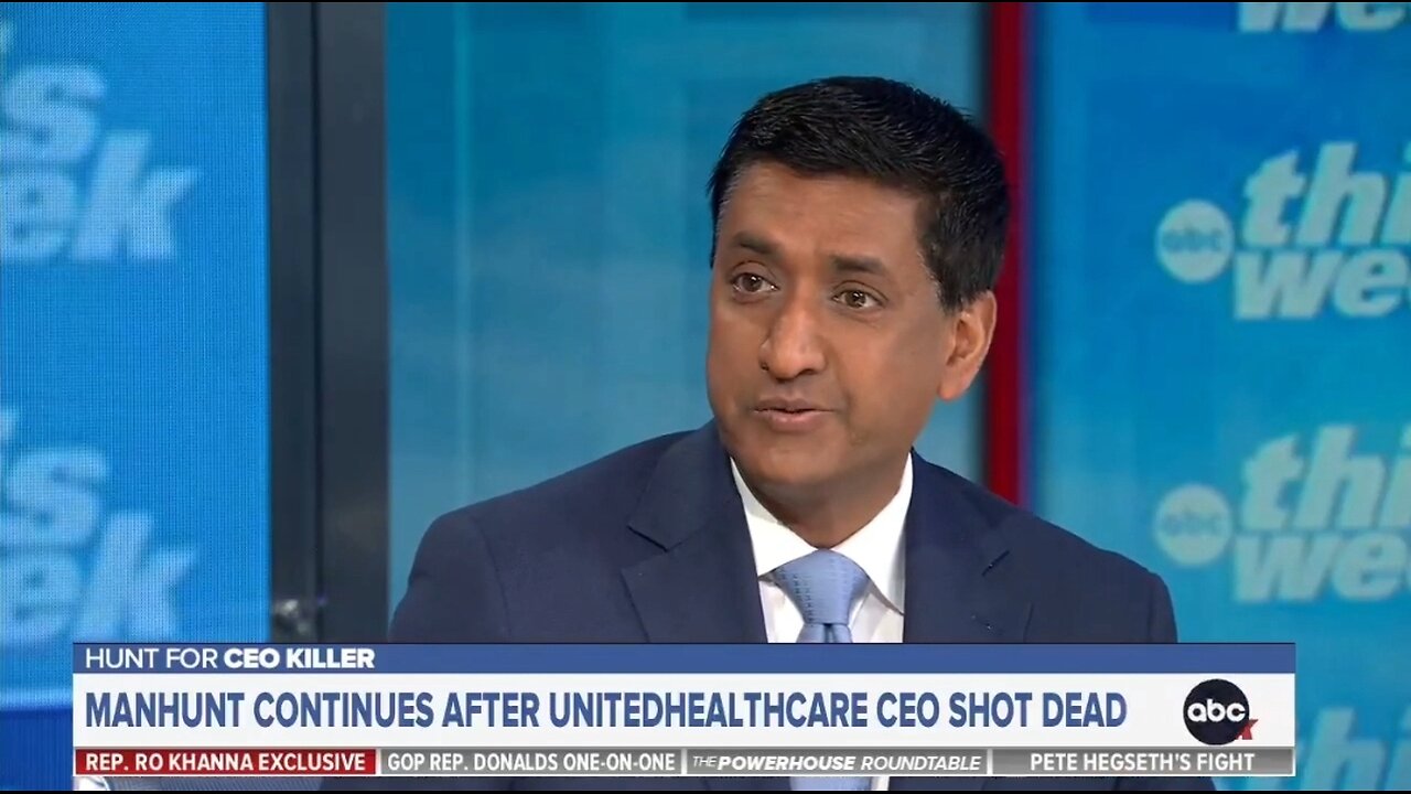 Rep Ro Khanna: Assassination Of Healthcare CEO Is Awful But...