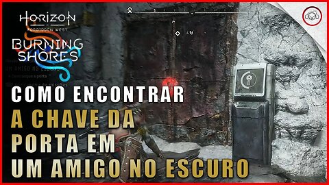 Horizon DLC Burning Shores, Como encontrar o código e chave da porta em Um amigo no Escuro