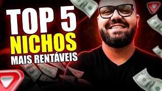 TOP 5 NICHOS MAIS LUCRATIVOS PARA CRIAR UM CANAL NO YOUTUBE