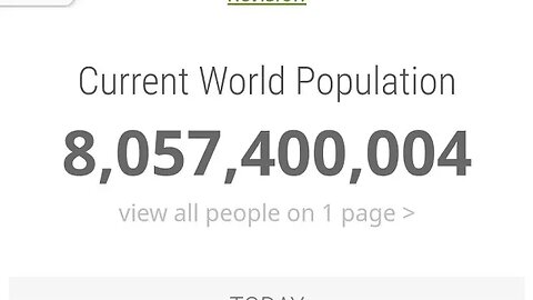 EARTH POPULATION 30 AUGUST : 8.057.400.000