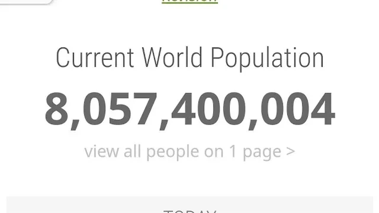 EARTH POPULATION 30 AUGUST : 8.057.400.000