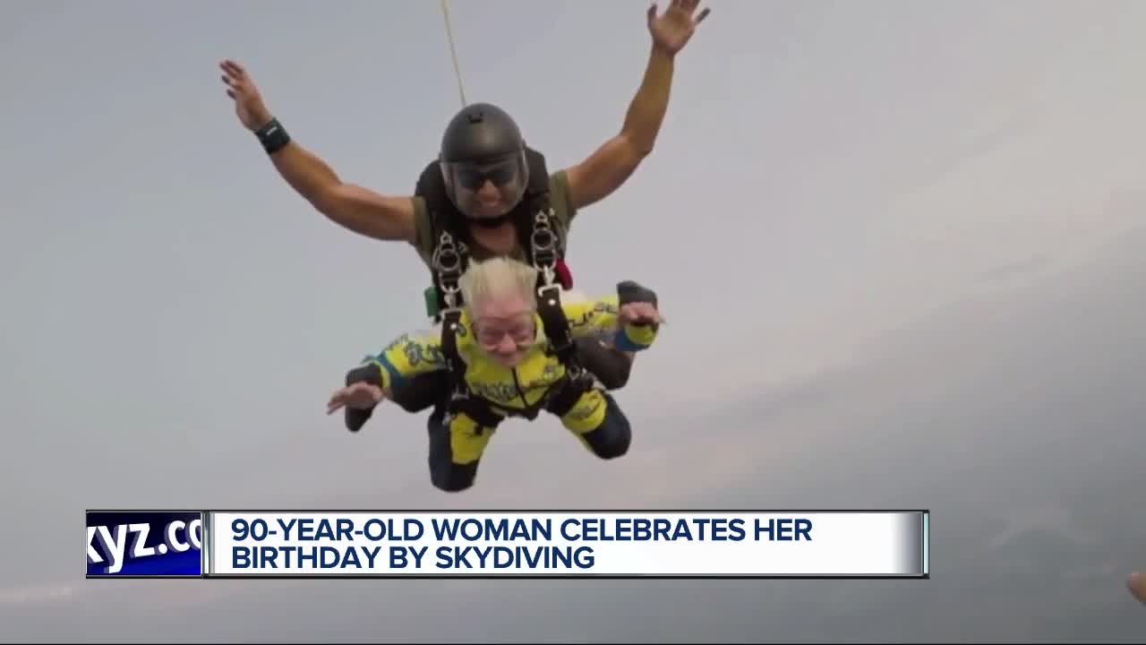 Michigan woman celebrates 90th birthday by jumping out of a plane
