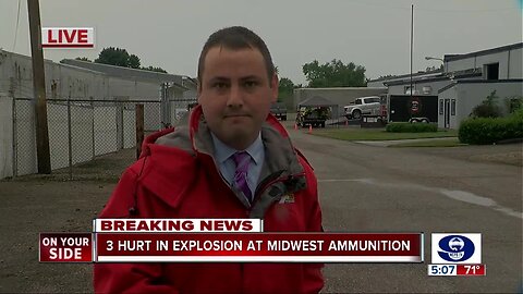 Three hurt in explosion at Midwest Ammunition