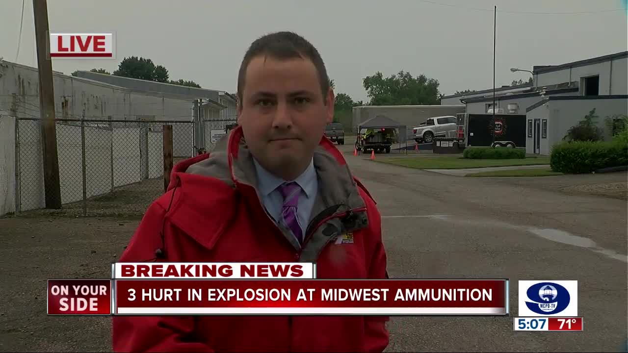 Three hurt in explosion at Midwest Ammunition