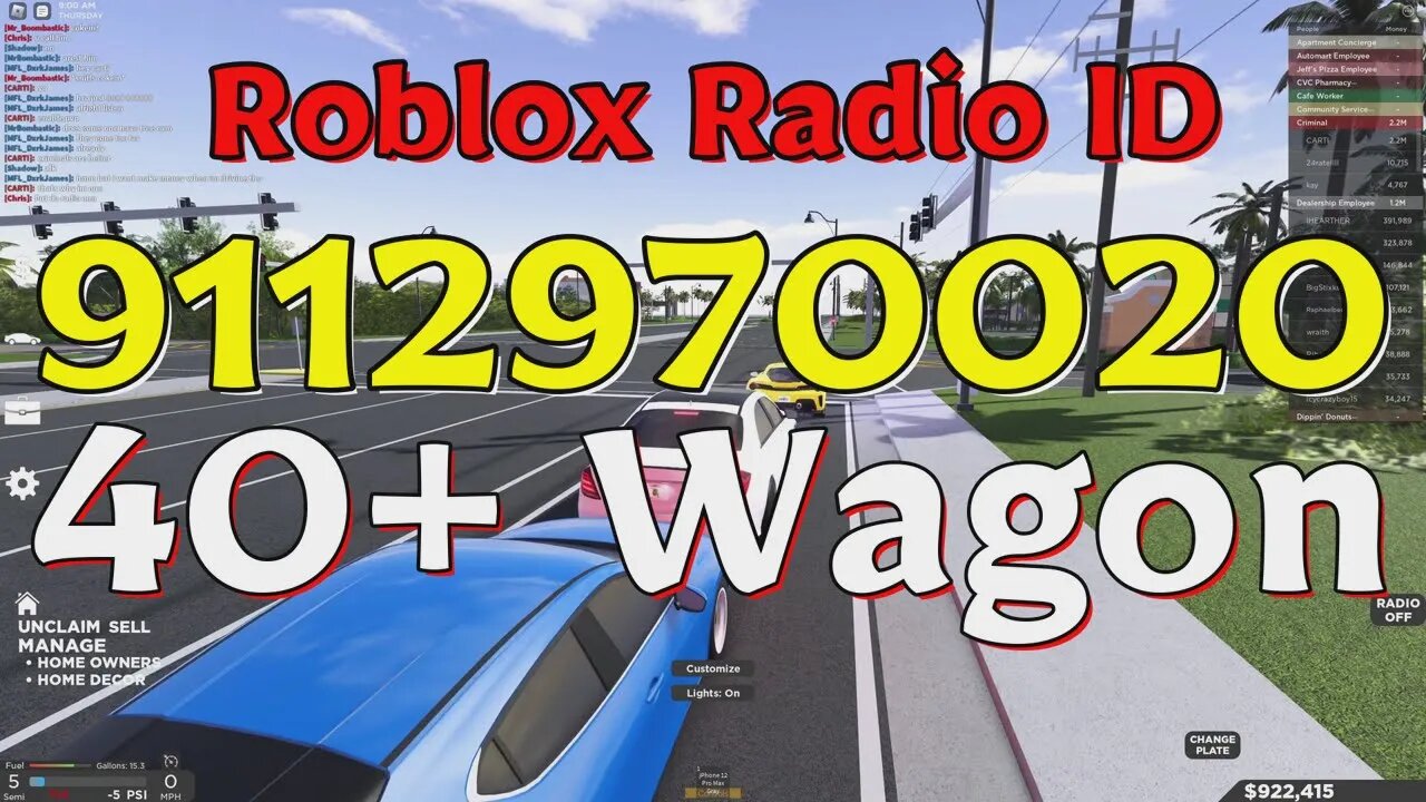 Wagon Roblox Radio Codes/IDs