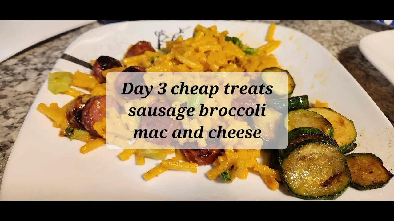 Day 3 cheap week sausage broccoli mac and cheese #budgetmeals