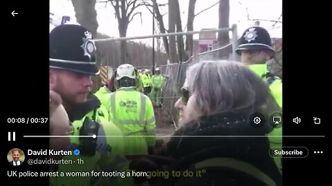 Woman arrested for blowing a horn