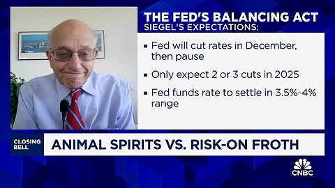 Only two or three rate cuts likely next year, says Wharton's Jeremy Siegel