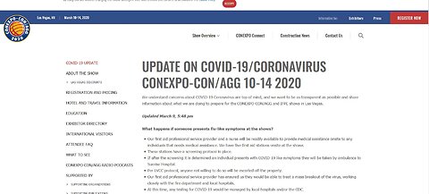 CONEXPO will have screening stations amid coronavirus concerns