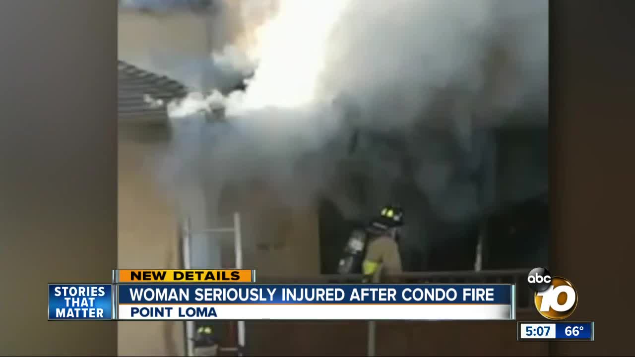 Woman seriously injured after Point Loma condo fire