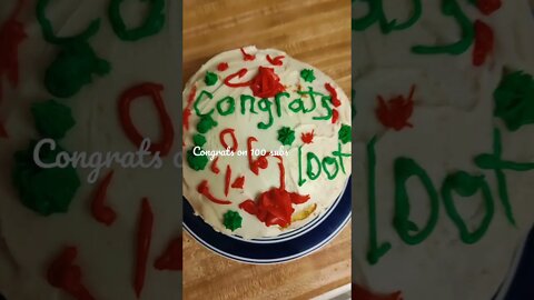 got a cake from the wife for 100+ subs. Thanks everyone! #shorts