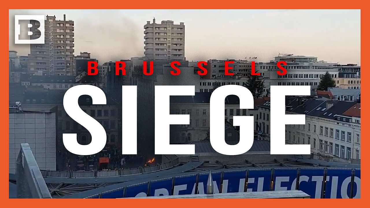 Brussels Siege! Blockading Farmers Set Fires in Front of Euro Parliament Building