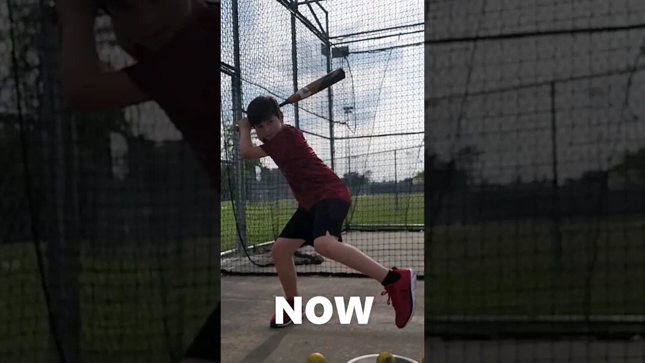 James Hitting progression Then VS Now #littleleague