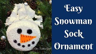 Christmas Crafts: Easy Snowman Ornament | Easy Sock Snowman | Easy Snowman DIY