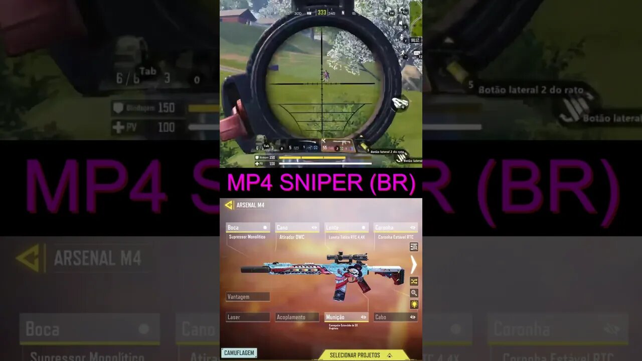 🔥 mp4 sniper faça vc mesmo call of duty mobilie #callofduty #callofdutymobile #codmobile #shorts