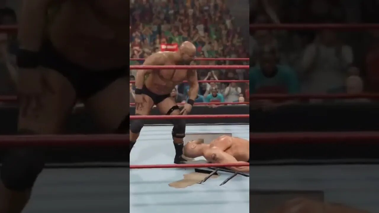 🤼♂️Steve Austin Stone Cold Stunner Slams Brock Lesnar On 🔥Table WWE 2k23 #wwe2k23 #wrestling