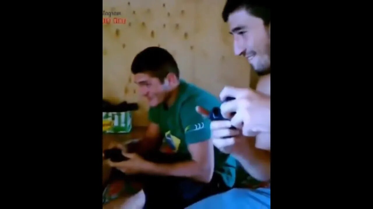 Young Khabib Nurmagomedov playing UFC Undisputed game