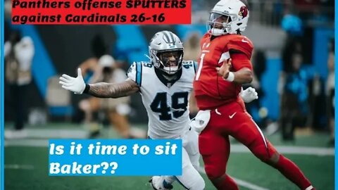 CARDINALS SEND PANTHERS TO THEIR 3RD LOSS OF THE SEASON 26-16