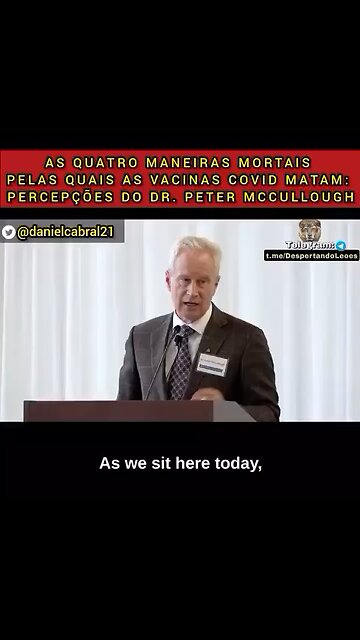 Dr Peter McCulough diz que as vaxx s de SARSCOV matam?