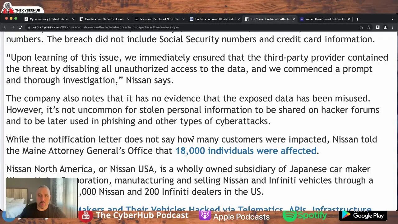 Daily Cybersecurity News: 327 Oracle Patches, GitHub codespaces Malware, Nissan Data breach & Iran