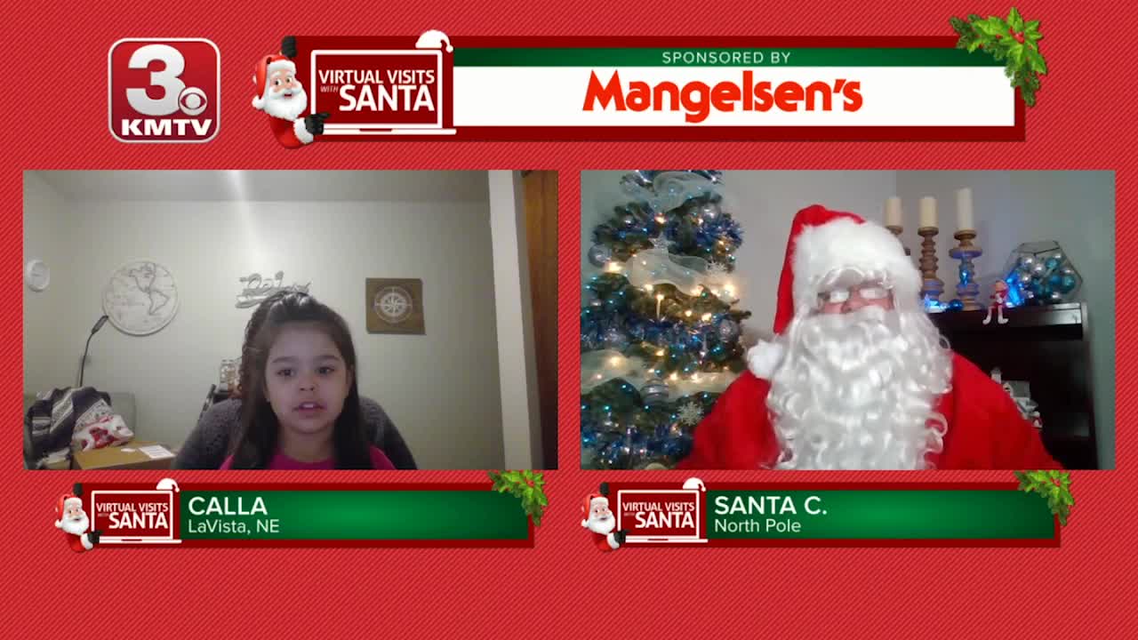 Virtual Santa visit with Calla