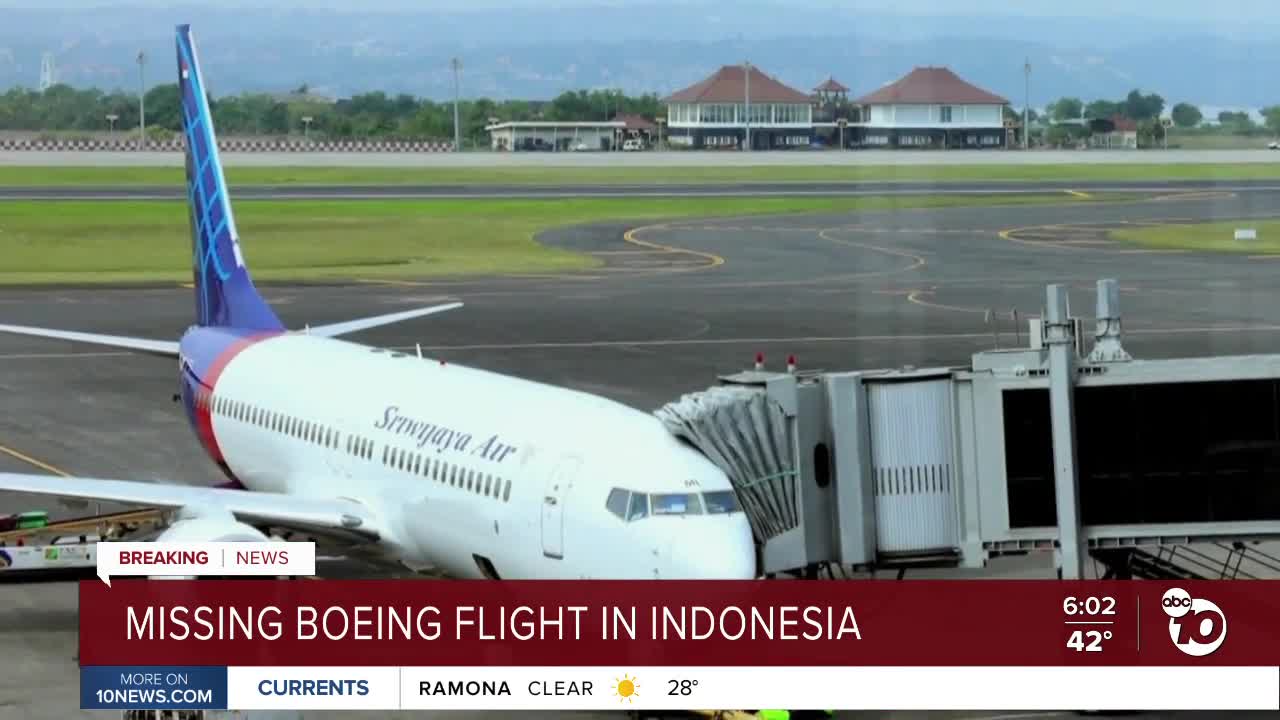 Missing Boeing flight in Indonesia