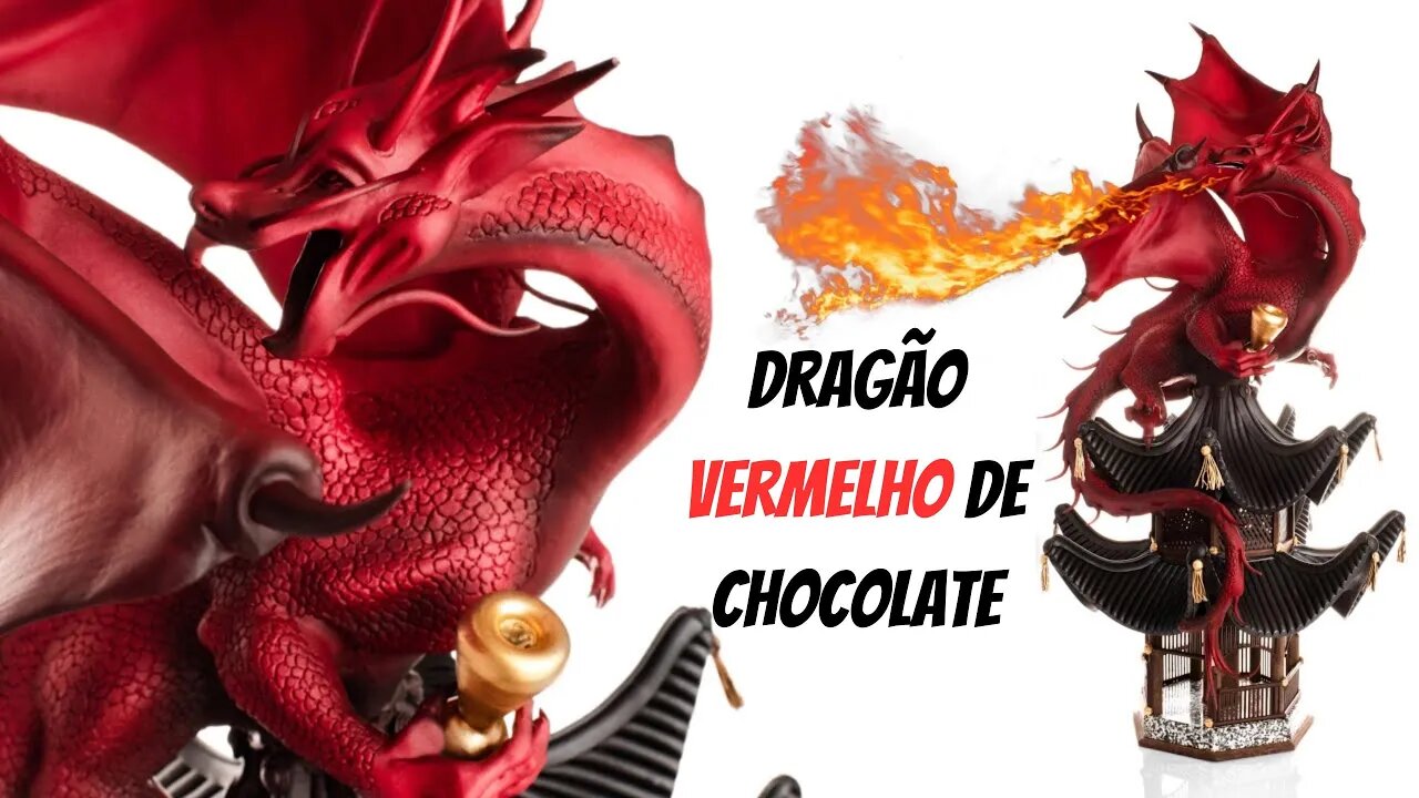 Dragão vermelho de chocolate