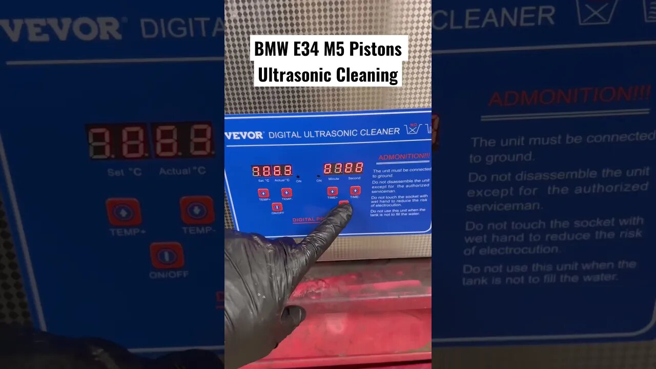 BMW E34 M5 Pistons Ultrasonic Cleaning #bmw #diy #bmwm5 #bmwe34 #cars #restoration #automotive