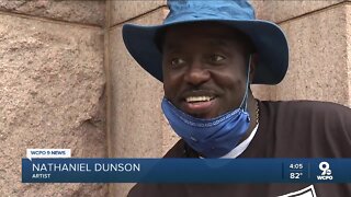 Black Lives Matter mural is a family project for Nathaniel Dunson