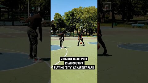 PRO BASKETBALLL PLAYER ISIAH COUSINS PLAYING CITY AT HARTLEY PARK! #nba #nbadraft #basketball #1v1