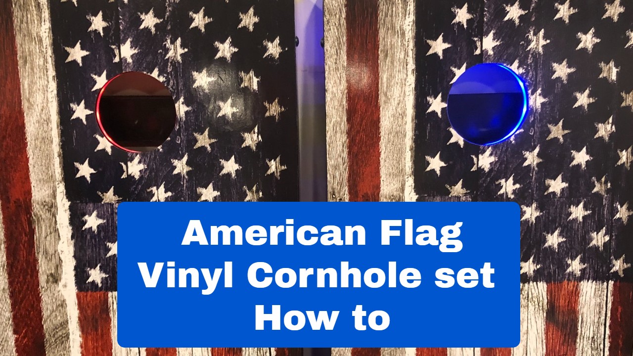 How to Build a Cornhole set with Vinyl Decal.