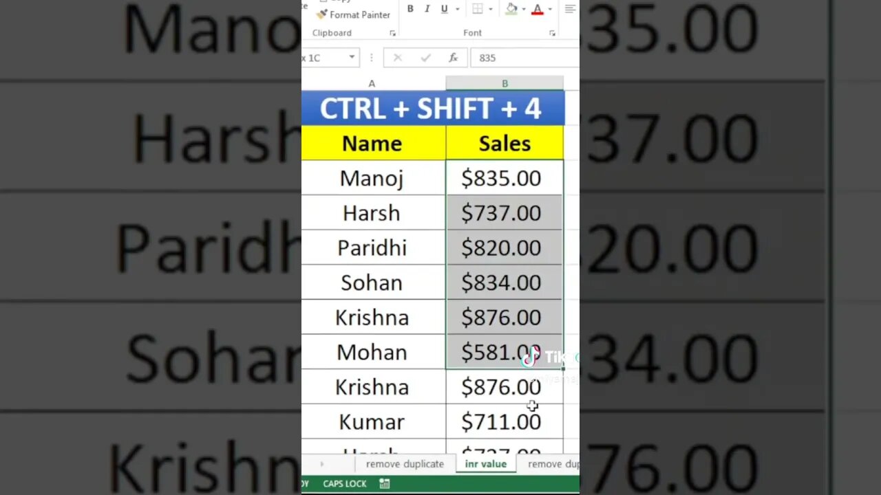 How to make the dolor $ symbol |kise bhi excel sheet pr $ ka symbol kase lagay |add currency symbol