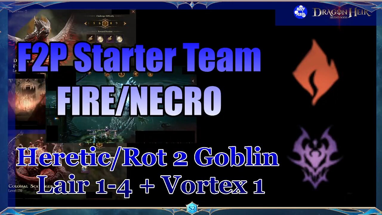 🔥🔥 Season 2 F2P Fire & Necro Starter Team - For Rot& Heretic 2 + Goblin 1-4 & Vortex 🔥🔥