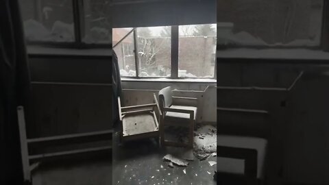 Abandoned Medical Center destroyed by a fire